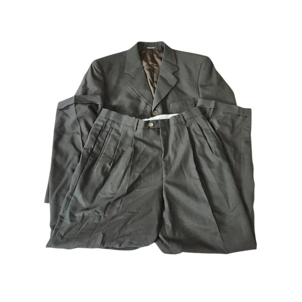 Zanetti Men’s 2 Piece Suit 52R 36 Green Wool